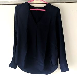 Navy Silk blouse
